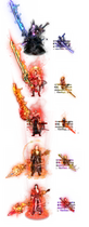 (Legendary page Cruise Game Material) Equipped with weapons clothes fashion) 10 pieces of male and female clothes sequence frames