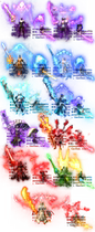 (Legendary page Cruise Game Material) Equipment) Weapons clothes Fashion 11 sets of Battle Soul Suit Sequence Frames