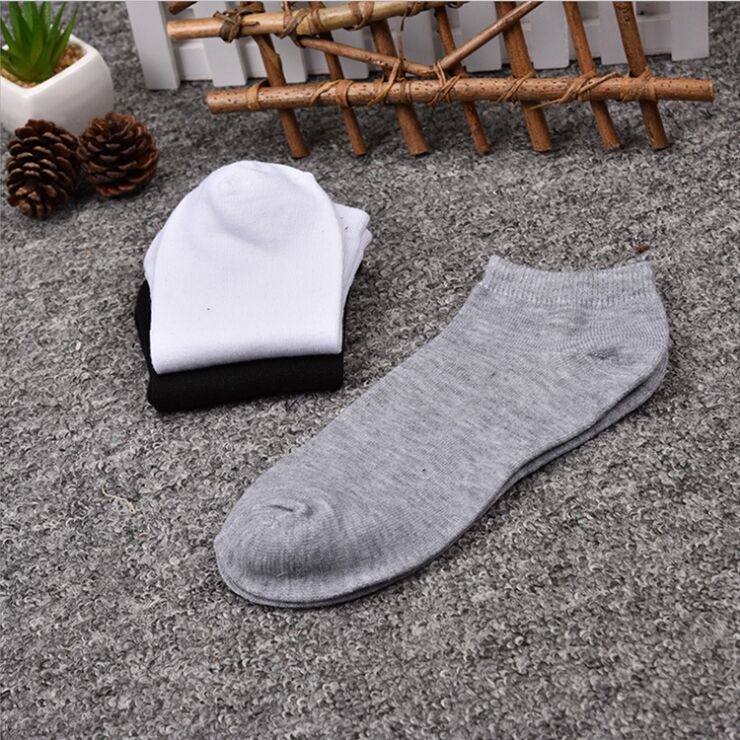 Của nam giới cotton ngắn vớ mùa xuân và mùa hè màu rắn vớ thuyền wz thấp để giúp vớ khử mùi của nam giới vớ vớ trắng bán buôn