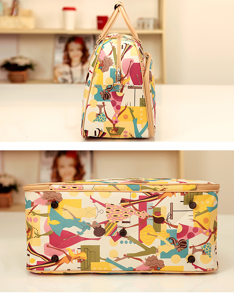 Túi du lịch xách tay PU da chống thấm dung lượng lớn nữ duffel túi kinh doanh du lịch lên máy bay shop bán túi du lịch
