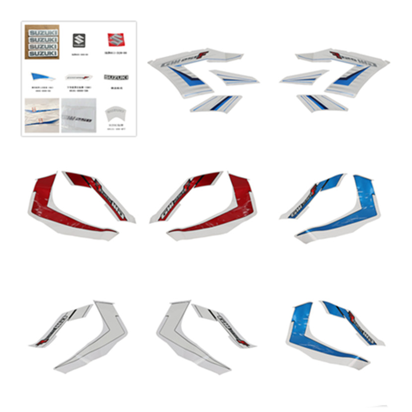 GW250F original plant appliedwith flowers 17 Terms with guide cover Applio Caravan Tail head side lid side cover full car sticker strip