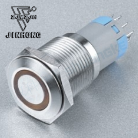 New gold macro appliance metal button 16MM self-rewinding light J16-271 single-knife 5 foot button switch