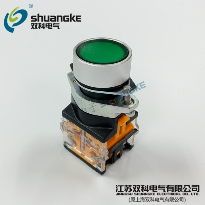 Jiangsu Shuangke Electric LAY50-22AX1-11T jog flat button self-locking aperture 22mm button switch