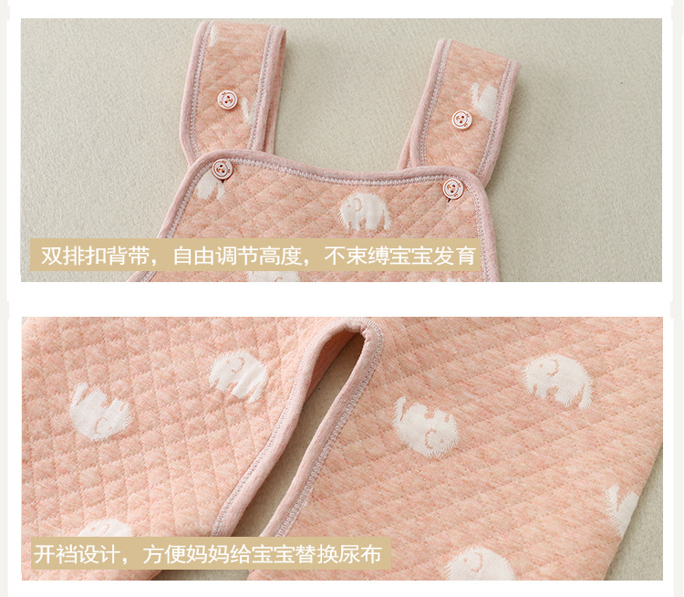 Mùa đông trẻ em quần ấm sling bé eo cao cộng với thiết kế cotton mở bụng ngáy quần trẻ sơ sinh cotton đồ lót thời trang trẻ em hàn quốc