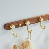 Solid wood hanging clothes hook Wall hanger Entrance coat hook Creative decoration clothes towel hook free hole light luxury