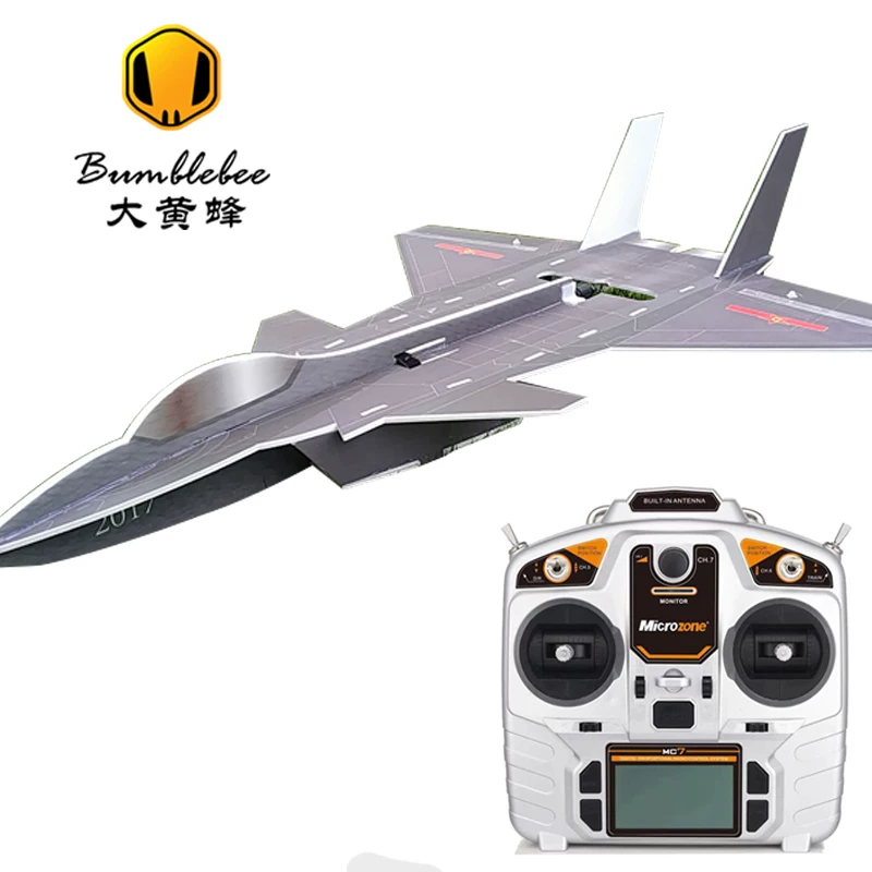Big airplane, fighter with fixed wing for adults, professional magic shatterproof constructor, remote control, J20