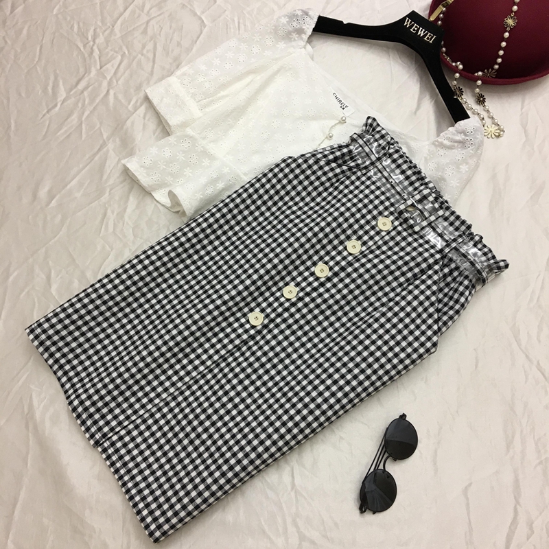 Xia Han Fan bài hát chặt chẽ eo khóa chia kẻ sọc bông váy váy hoang dã váy mỏng váy hip váy lady váy thủy triều chân váy hoa