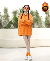 Оранжевые бархатные очки, носки