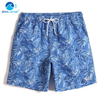 Gina Beach Pants Men Speed Dry Loose Seaside Resort Tide Cards Shorts 50% Swim Trunks Blue Swimming Trunks Pants