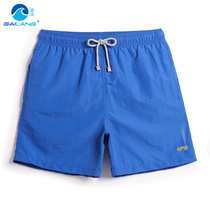 Beach Pants Mens Pure Color Speed Dry Loose 30% Shorts Big Code Casual Pants Lining Seaside Bubble Spa Swimming Sport