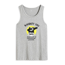 Gailang holiday vest mens cartoon sleeveless T-shirt mens youth Korean loose waistcoat I-shaped sports sweatshirt tide T