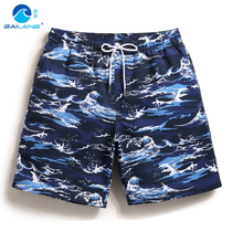 Beach Pants Mens Speed Dry Loose Large Code Flat Angle Camouflay Lining Swimsuit Pants 50% Pants Seaside Holiday Printed Shorts Tide