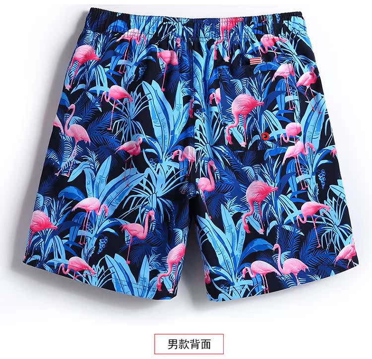 Tay đua cặp đôi đi biển quần kỳ nghỉ nam và nữ quần short Thái giản dị quần thời trang năm quần lướt nhanh boyshort khô 	mua quần áo đi biển nam	