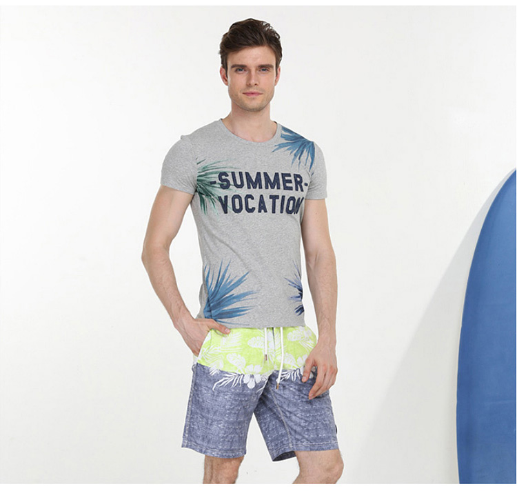 Gailang của nam giới Hàn Quốc phiên bản của quần bãi biển fancy đơn giản quần short giản dị lỏng kích thước lớn năm quần quần bơi thân 	quần đi biển cây dừa