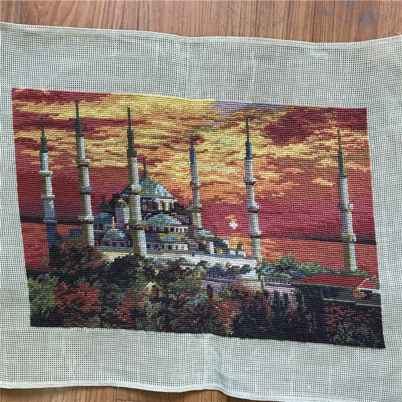 Shanghai Half Embroidery Non-legacy Project Istanbul European Scenic Embroidery Wool Handle Handle Paintings Special Price