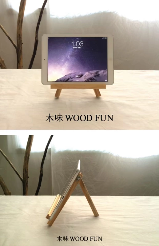 Woody gỗ gỗ khung gỗ ipad giữ Tablet PC Creative Desktop giường điện thoại - Phụ kiện máy tính bảng