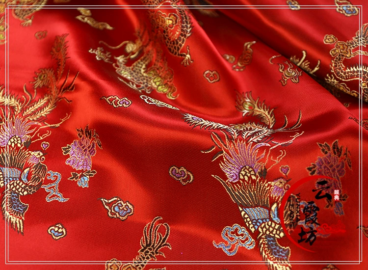 Vải thổ cẩm vải lụa Jacquard lụa phong cách Trung Quốc truyền thống lễ hội vải Hanfu Cheongsam vải quần áo - Vải vải tự làm