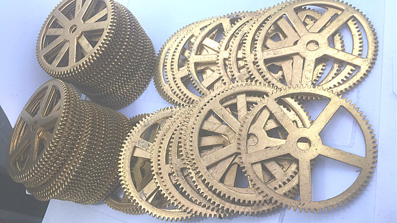 Grandfather clock gear Wooden clock wall clock copper gear Head wheel piece Bar box wheel piece 80 tooth clock accessories