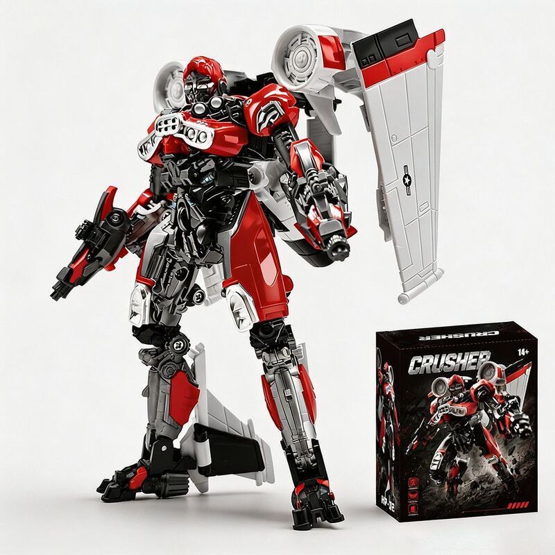 Hp02 Crushed Deformation Toy King Kong Red Fantasy Robot Model Figure Fighter Boy Gift