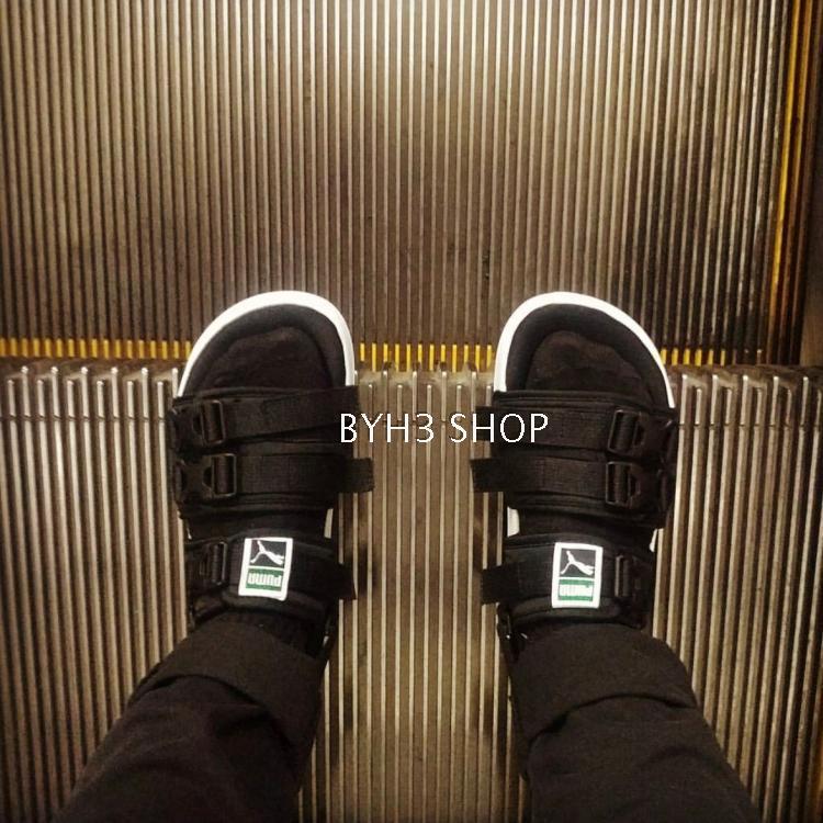 PUMA Hummer Leadcat nam giới và phụ nữ Velcro nền tảng thoáng khí bãi biển thể thao dép dép 365630 dép sandal xỏ ngón nữ