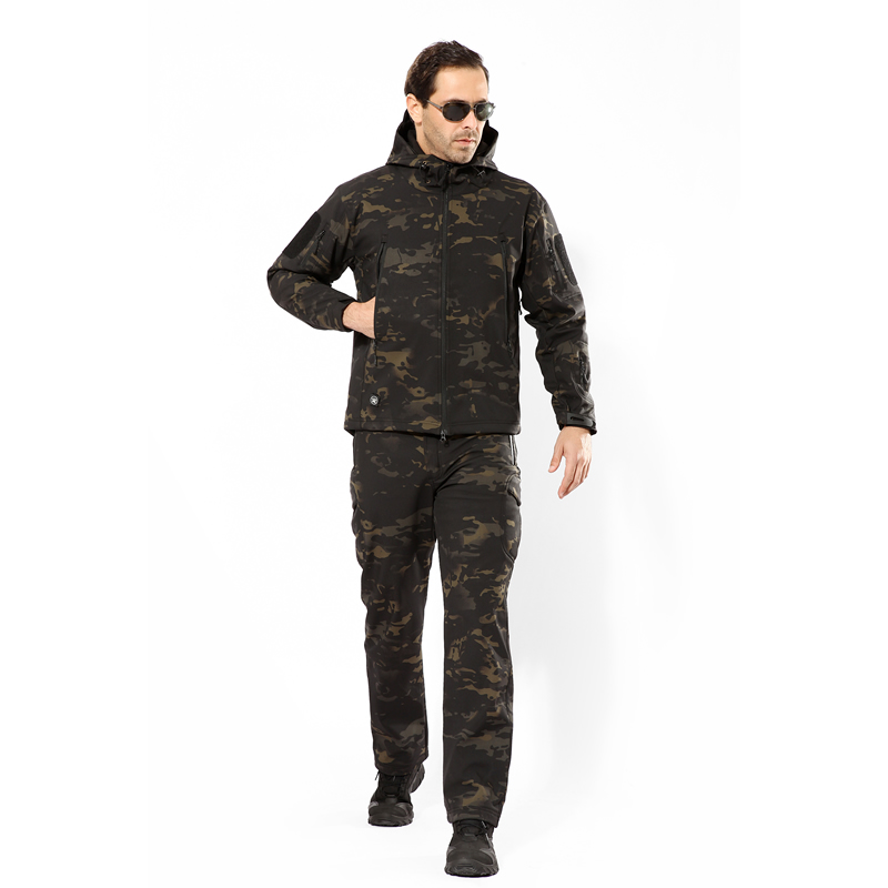 Army Eagle TAD shark skin python pattern ruins large leaves ACU camouflage storm suit package CP camouflage trench coat