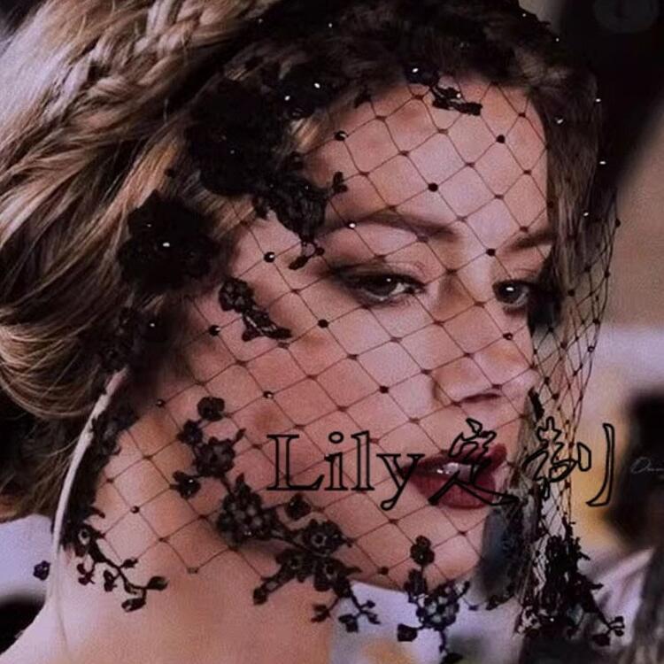 Hepburn Style Movie Same Style Mesh Headband to Cover the Face, Retro Lace Veil Headband, Celebrity Accessible Luxury High-End Veil Hepburn Style Movie Same Style Mesh Headband to Cover the Face, Retro Lace Veil Headband, Celebrity Accessible Luxury High-End Veil