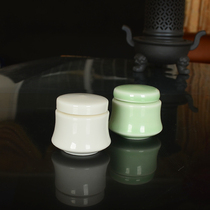  Ceramic factory direct sales mini ceramic sealed tank storage tank Porcelain bottle ointment powder tea tank tea tank