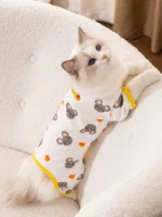 ПЭТ -котенок с четырьмя грудными домашней одеждой Осенняя одежда Антиволная ткань куколка кошка английская короткая красавица короткая голубая кошка весна и осенняя одежда для кошек