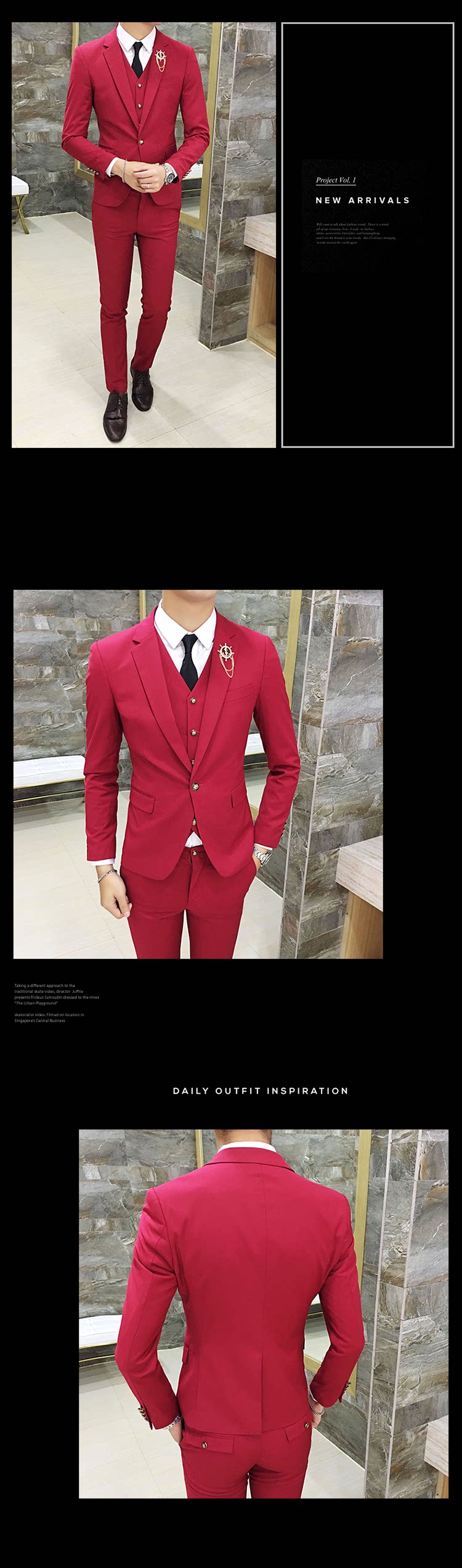 Costume homme en coton pour automne - Ref 1554651 Image 21