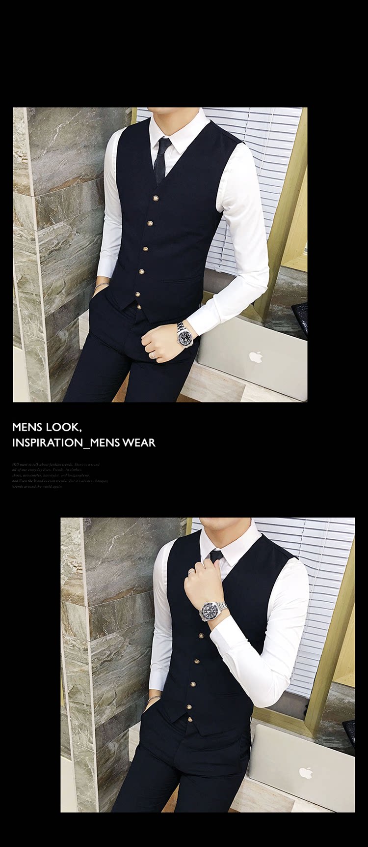 Costume homme en coton pour automne - Ref 1554651 Image 52