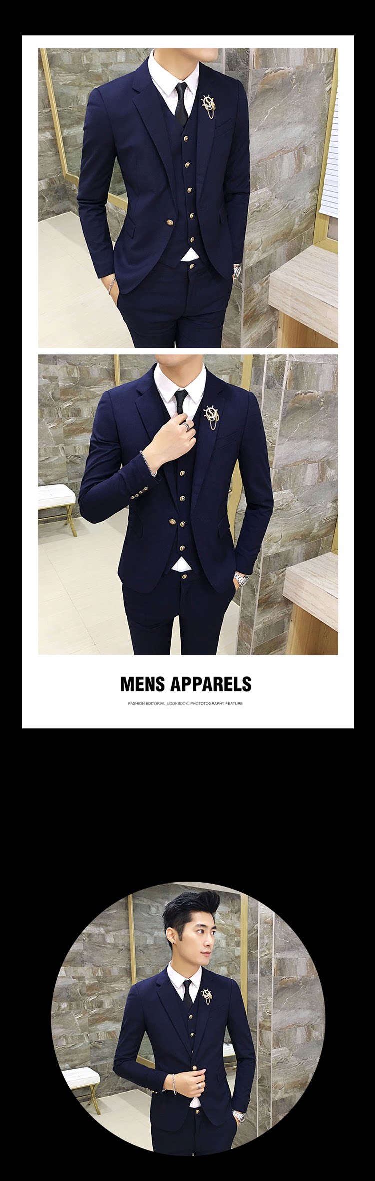 Costume homme en coton pour automne - Ref 1554651 Image 9