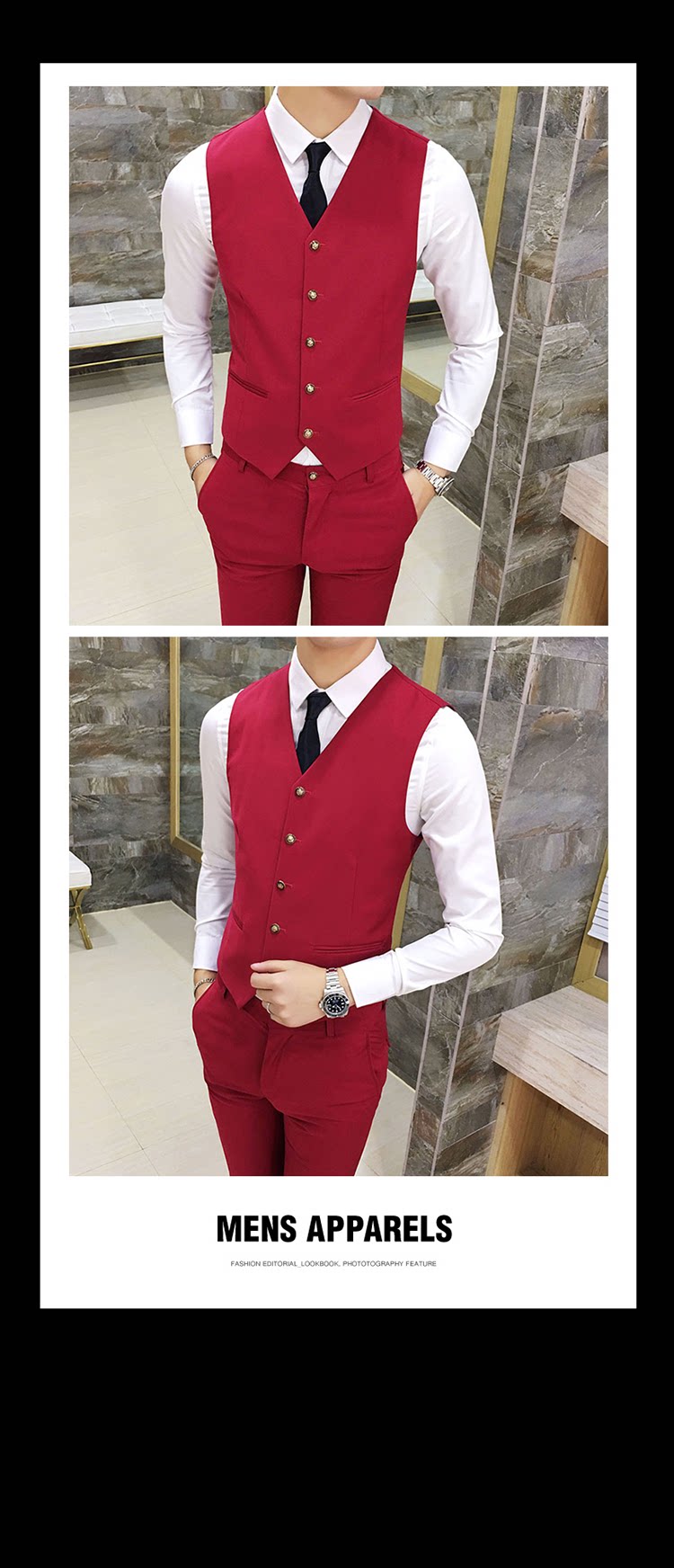 Costume homme en coton pour automne - Ref 1554651 Image 42