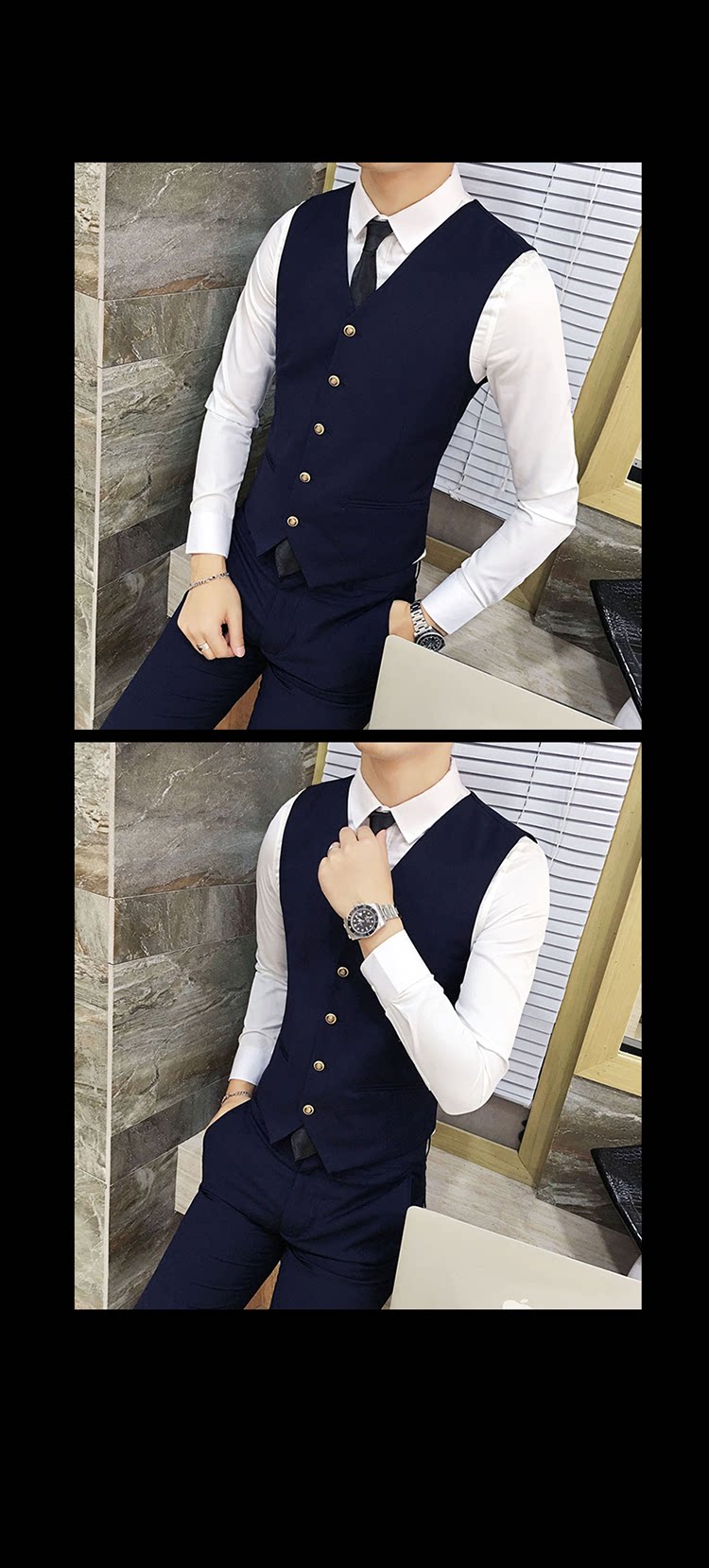 Costume homme en coton pour automne - Ref 1554651 Image 36