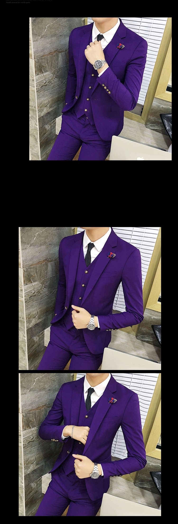 Costume homme en coton pour automne - Ref 1554651 Image 15