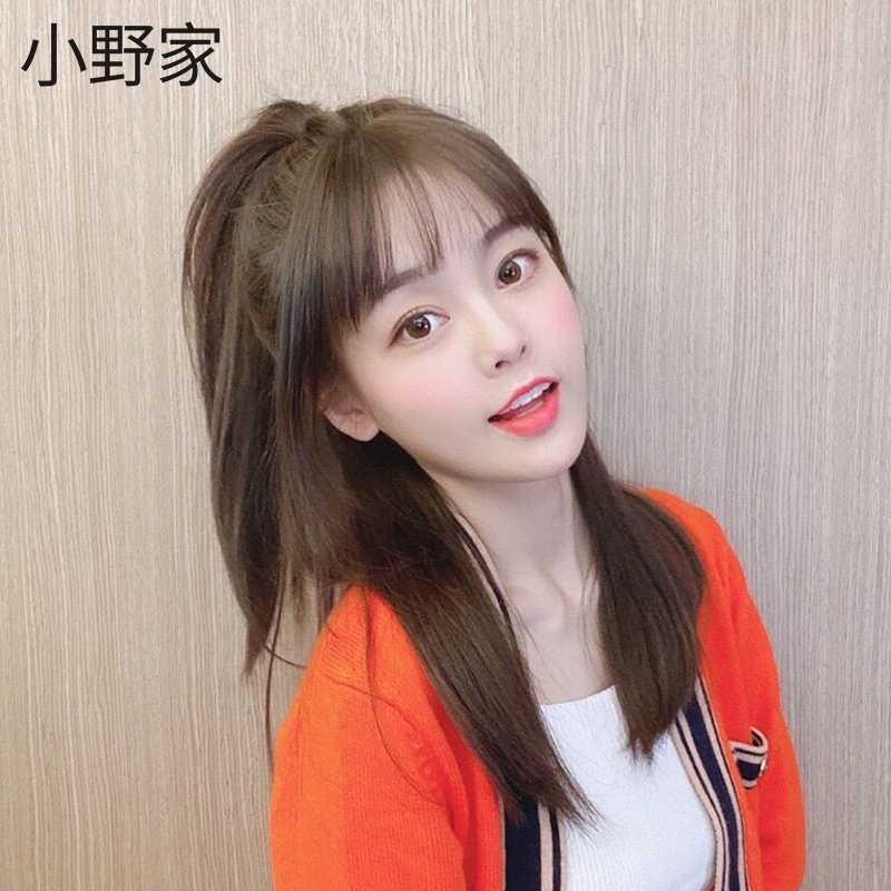 Wig woman with long hair loss of air and sea reduction of age Face Fluffy Natural Lock Bone Hair Weave The Whole Top Head Sleeve