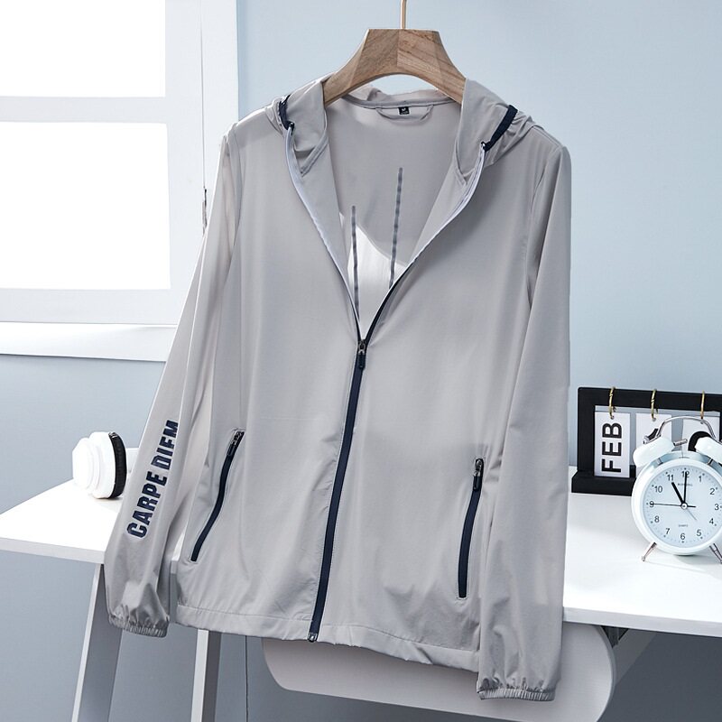 JPDUN flagship store men's sun protection clothing summer skin clothing ultra-thin breathable sun protection clothing outdoor windbreaker raincoat