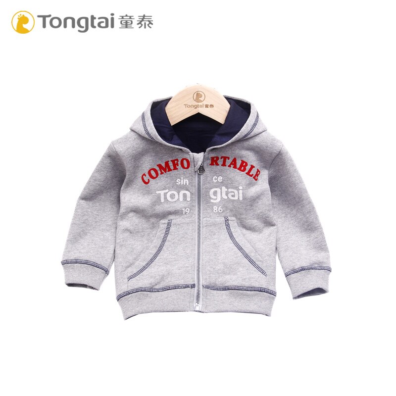 Tongtai spring and autumn 2020 new baby clothes 1-4 year old boys and girls casual hooded hoodie outside jacket