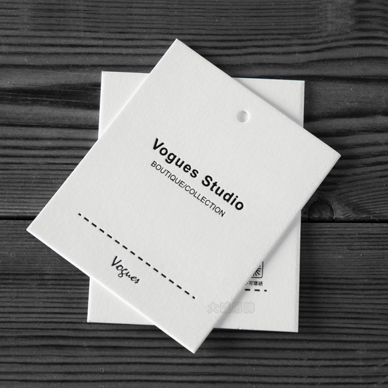 Clothing tag ordering clothes LOGO label listing spot high-end unlisted tag custom