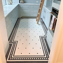 Customized modern minimalist mosaic floor tiles entrance corridor balcony tiles entrance letter logo patchwork pattern tiles