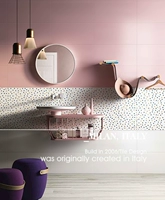 Грязная розовая цельная плитка 300x600