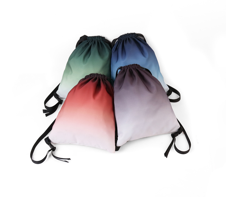FREEIN2019 Gradient Print Ba lô Ba lô Cà vạt Xu hướng ba lô Túi dây rút đường phố Thể thao Nam và Nữ - Ba lô balo nữ