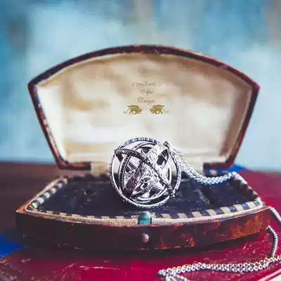 Astronomical ball amalchemist cosmic pendant body 925 silver
