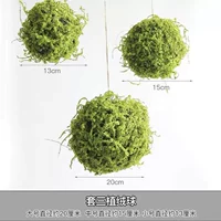 Набор из трех шариков из флокированной соломы (3 метра обычной пеньковой веревки в подарок)