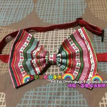 Bean bag pet original design handmade medium and large dog big bow Christmas