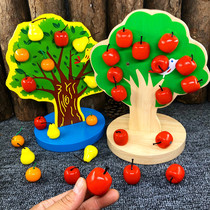 Promotional wooden Magnetic Apple Tree Christmas Tree Kindergarten Montessori Early Education puzzle Math Arithmetic Childrens toys