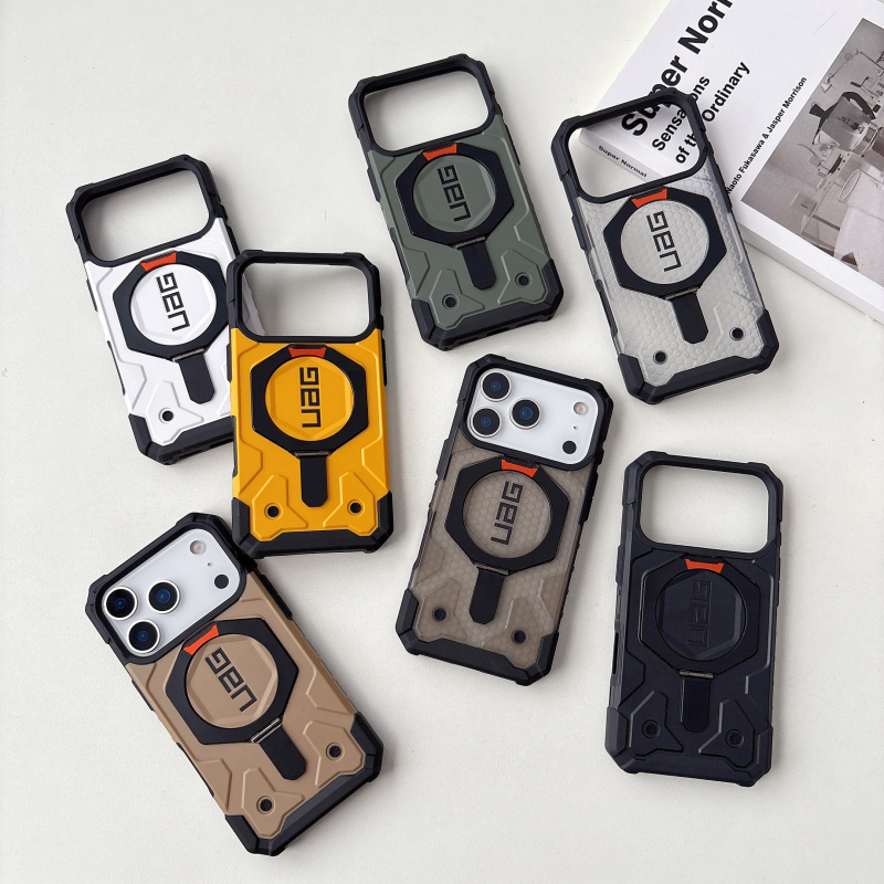 Uag Is Suitable for iPhone 17 Air/17 Pro Second Generation Diamond Magnetic Stand, Apple 15 Plus Anti-Drop Magsafe Case with Stand, 13 New Model Full-Cover Protective Case, High-End Business Hard Case 16 Uag Is Suitable for iPhone 17 Air/17 Pro Second Generation Diamond Magnetic Stand, Apple 15 Plus Anti-Drop Magsafe Case with Stand, 13 New Model Full-Cover Protective Case, High-End Business Hard Case 16