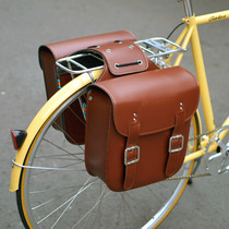 Retro bike Mountain Electric Wagon Rack Pack coco cub baby beast yami motorcycle leather saddle side bag