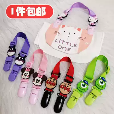 Export baby saliva towel clip eating bib handkerchief clip children cartoon Breadman hanging neck can clip paper towel tool