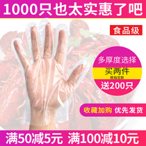 Disposable gloves food catering 1000 only packed plastic kitchen home padded transparent beauty salon special