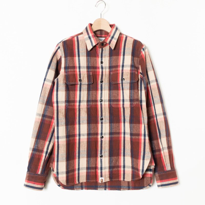 Bape Plaid Shirt Size m